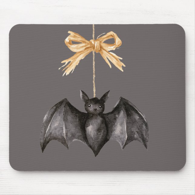 Halloween Black Bat Mouse Mat (Front)