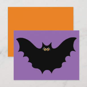 Halloween Black Bat Postcard