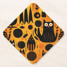 Halloween Black Cat Abstract