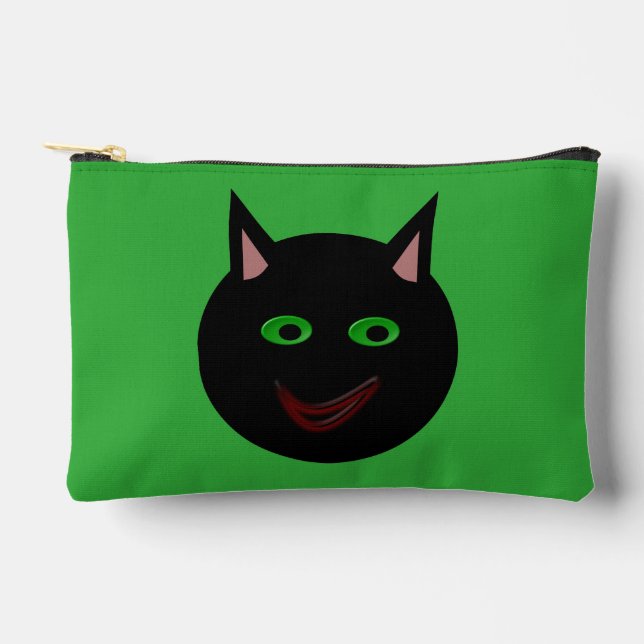 Halloween Black Cat Accessory Pouch (Front)