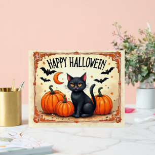 Halloween Black Cat Acrylic Sign