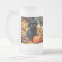 Halloween Black Cat and Pumpkin