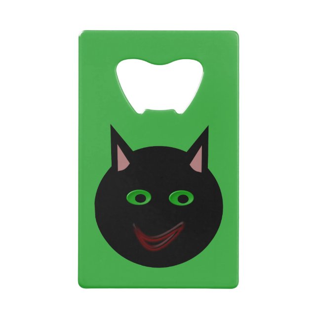 Halloween Black Cat Bottle Opener (Front)