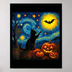 Halloween Black Cat Cat Lovers Cat Poster