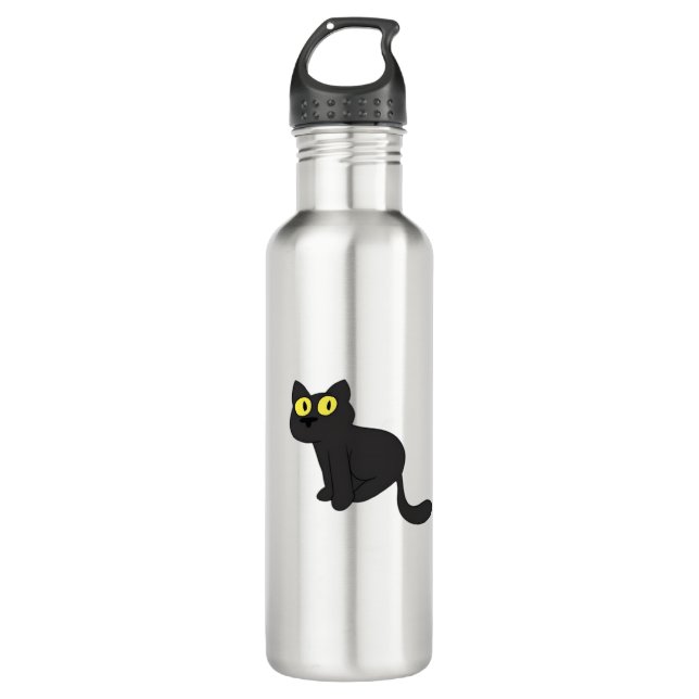 Halloween Black Cat Classic T-Shirt 710 Ml Water Bottle (Front)