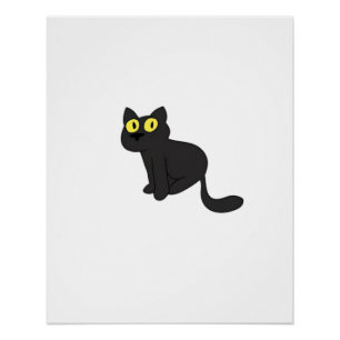 Halloween Black Cat Classic T-Shirt Poster