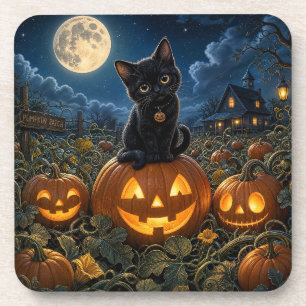 Halloween Black Cat Coaster