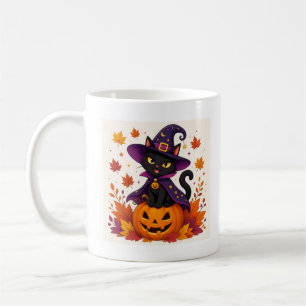 Halloween Black Cat Coffee Mug
