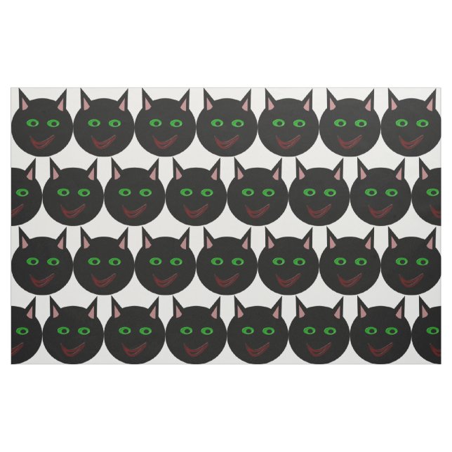 Halloween Black Cat Craft Fabric (Fat Quarter)