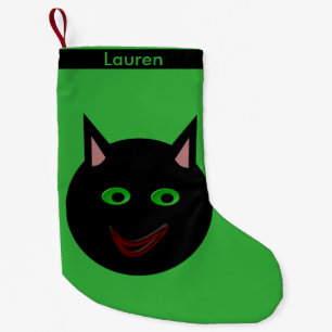 Halloween Black Cat Custom Stocking