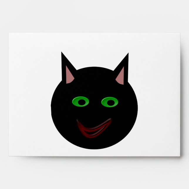 Halloween Black Cat Customisable Envelopes (Front)