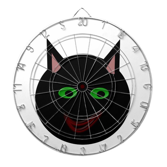 Halloween Black Cat Dart Board (Front)