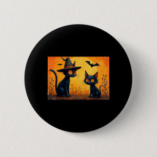 Halloween Black Cat Design For Cat Lovers Graphic 6 Cm Round Badge