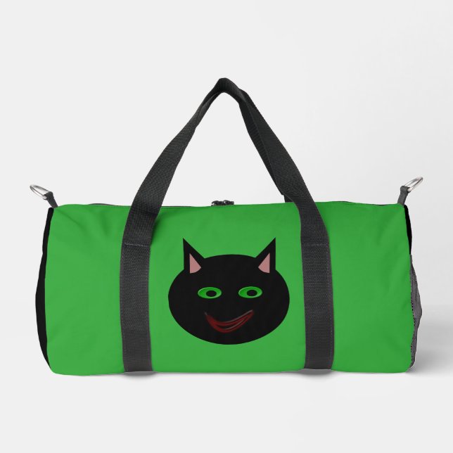 Halloween Black Cat Duffle Bag (Front)