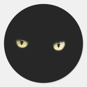 Halloween Black Cat Eyes Sticker