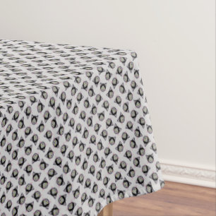 Halloween Black Cat Face Pattern Tablecloth