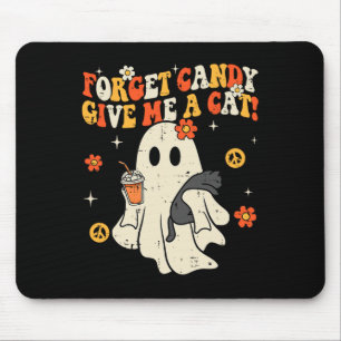 Halloween Black Cat Forget Candy Give Me Cat Kids Mouse Mat