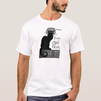 Halloween Black Cat French Words Chat Noir Text T-Shirt