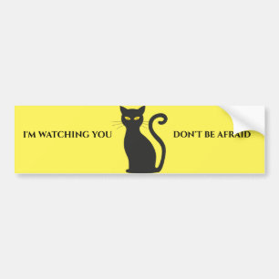 Halloween black cat fun bumper sticker. bumper sticker
