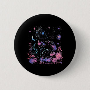 Halloween Black Cat Galaxy Costume Cat Lover 6 Cm Round Badge