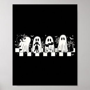 Halloween Black Cat Ghost Halloween Ghost Spooky Poster