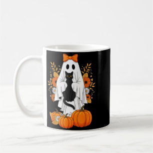 Halloween Black Cat Ghost Pumpkin Cute Fall Coffee Mug