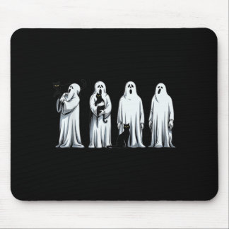 Halloween Black Cat Ghost Spooky Season Cat Women Mouse Mat