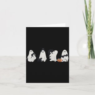 Halloween Black Cat Ghosts Card