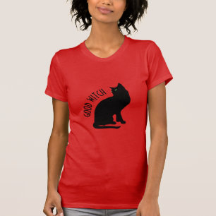 Halloween Black Cat Good Witch Women's T-Shirt