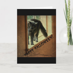 Halloween Black Cat, have a frightful good time! Card