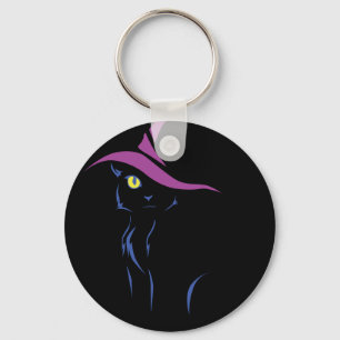 Halloween Black Cat Key Ring