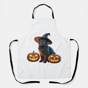 Halloween Black Cat Magic Classic T-Shirt Apron