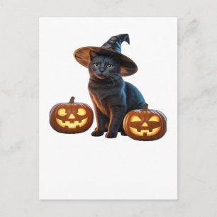 Halloween Black Cat Magic Classic T-Shirt Postcard