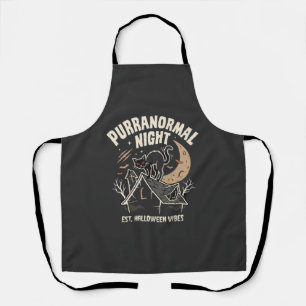 Halloween Black Cat Moon (2) Apron
