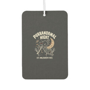 Halloween Black Cat Moon (2) Car Air Freshener
