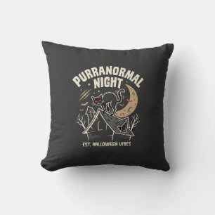 Halloween Black Cat Moon (2) Cushion