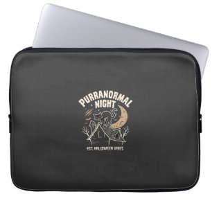 Halloween Black Cat Moon (2) Laptop Sleeve