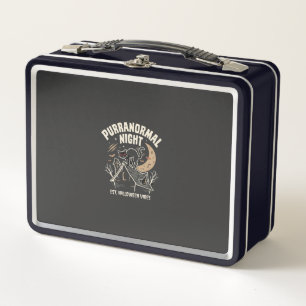 Halloween Black Cat Moon (2) Metal Lunch Box