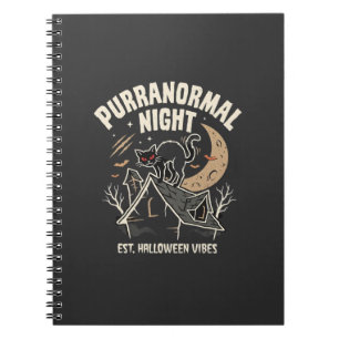 Halloween Black Cat Moon (2) Notebook