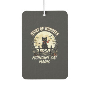 Halloween Black Cat Moonlight Car Air Freshener