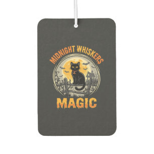 Halloween Black Cat Moonlight Magic Car Air Freshener