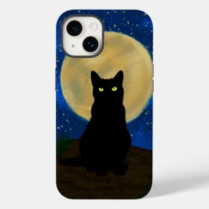 Halloween Black Cat Moonlit Silhouette Case-Mate iPhone 14 Case