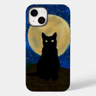 Halloween Black Cat Moonlit Silhouette  Case-Mate iPhone 14 Case