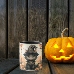 Halloween Black cat Mug