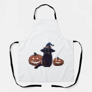 Halloween black cat Oversized T-Shirt Apron