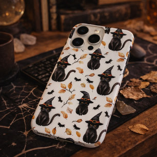 Halloween Black Cat Pattern - Witchy Cat  iPhone 15 Pro Max Case
