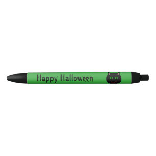 Halloween Black Cat Personalised Pen