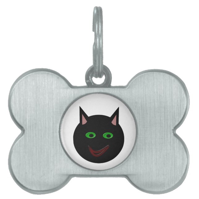 Halloween Black Cat Pet Tag (Front)