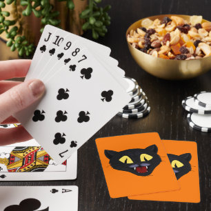 Halloween Black Cat Playing Cards