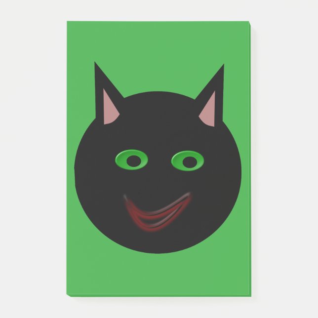 Halloween Black Cat Post it notes (Front)